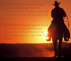 Christian cowboy/ western sayings?