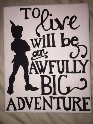 Peter Pan quote canvas painting by DesignsByTEJ on Etsy