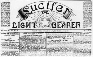 Lucifer the Light Bearer, masthead, Dec. 6, 1889