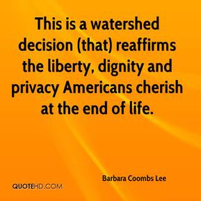 Coombs Lee - This is a watershed decision (that) reaffirms the liberty ...