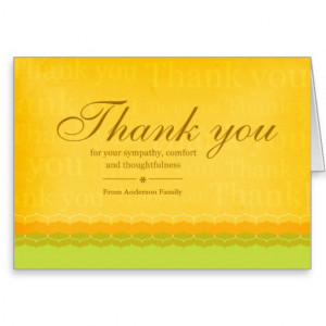 Sympathy Thank You Greeting Cards