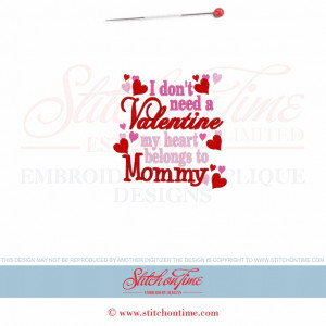 390 Valentine : My Heart Belongs to Mommy 4x4