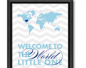 baby boy nursery welcome to the world little one nursery quote baby ...