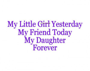 My Little Girl Yesterday Wall Decal Vinyl Wall Decals Wall Decor Wall ...