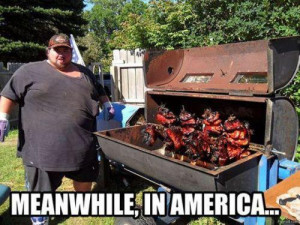 The weather is good, lets have an american barbecue!