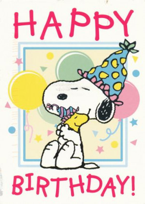 Snoopy Birthday greeting sent by Earney from Austria. Now I'm ...