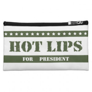For President Hot Lips Cosmetic Bag