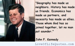 John F Kennedy quote on god