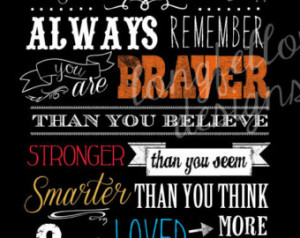 Promise me you'll always remember - Based on the A.A. Milne quote - 16 ...
