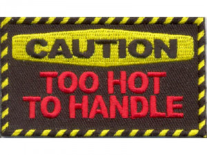 TOO HOT TO HANDLE CAUTION BIKER Funny Motorcycle MC Club NEW Vest ...