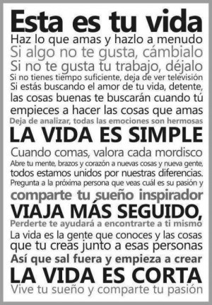 Imágenes con frases para reflexionar » Esta es tu vida