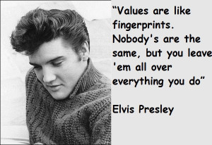 Values are like fingerprints..
