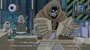 Ahh! Franky’s appearance is so weird.