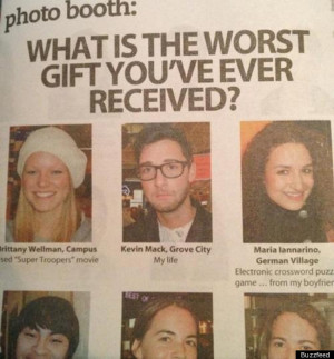 Worst Gift Ever Received' Poll Yields Depressing Result (PICTURE)