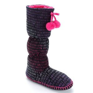 SO-FLEECE-LOVE-PARTY-QUOTES-BOOTIE-SLIPPERS-WOMENS-SIZE-S-M-L-XL-5-6-7 ...