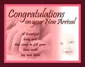 Congratulations on your New Arrival – Baby Girl
