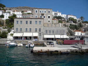 Port of Hydra & The Merchant Marine Academy by Kostas Xenos from