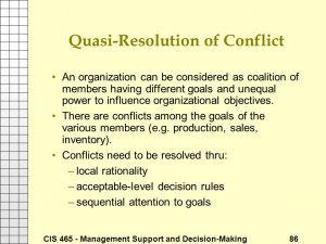 ... An organization can be considered as coalition of members having diff
