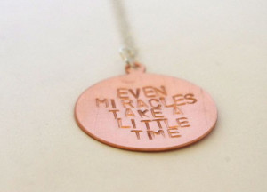 Disney Necklace - Hand Stamped on Copper - Cinderella Quote