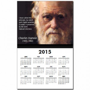 Gifts > Calendars > Charles Darwin Portrait Quote on Natural Selection