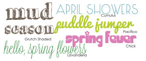 Scrapbooking Themes Quickstart: Spring Images, Sayings and Fonts