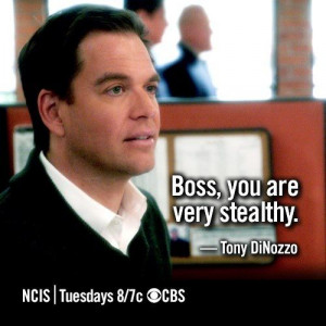 Boss you are very stealthy. Tony DiNozzo