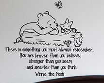 Wall Decals Quotes Winnie the Pooh You Are Braver Than You Believe ...