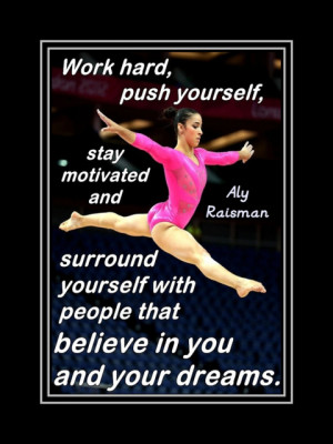 Gymnastics Poster Aly Raisman Photo Quote Wall Art 5x7