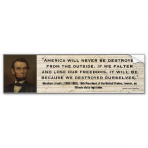 Abraham Lincoln Quote_1 Bumper Stickers
