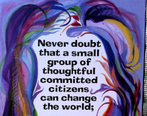 NEVER Doubt MARGARET MEAD 5x7 Inspirational Poster Motivational Saying