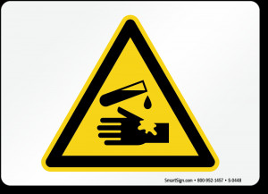 Corrosive Material Sign