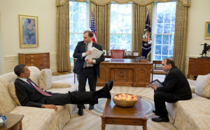 President Barack Obama talks with Deputy National Security ...