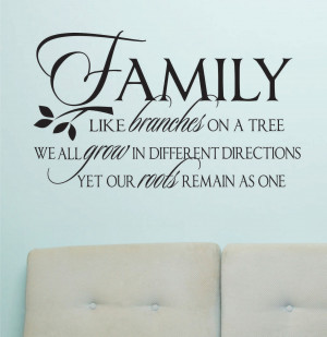 Family Tree Quotes Tattoo Vinyl wall lettering family
