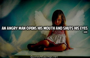 AnAngry Man Opens His Mouth And Shut His Eyes - Anger Quote