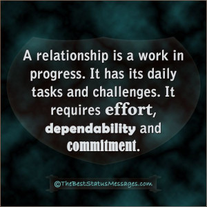 relationship is a work in progress