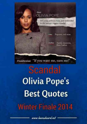 Olivia Pope Scandal Quotes