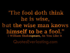 William Shakespeare-the fool doth