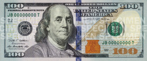Benjamin Franklin's 100 dollars bill