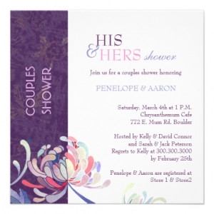 Couples Wedding Shower Invitation Wording Pictures