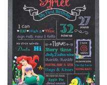 ... Little Mermaid - Chalkboard Print - Digital File - DIY - Printable