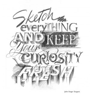 Sketch everything and keep your Curiosity fresh - Curiosity Quote for ...