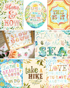 ... illustrations, prints and signs with quotes and sayings for weddings