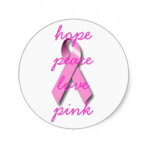 Pink Ribbon Awareness Products Stickers by QuoteLife