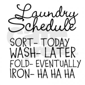 funny_laundry_schedule_modern_wall_clock.jpg?color=Silver&height=460 ...
