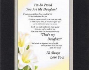 Heartfelt Poem for Daughters – I'm So Proud You Are My Daughter Poem ...