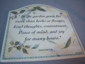 Ceramic Plaque w/ Garden Quote