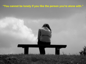 Lonely quotes for girl who sitting lonely on bench