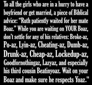 Some godly advice for single women. :)