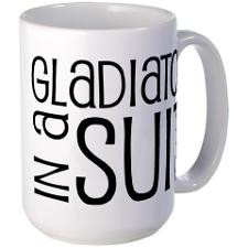 Gladiator in a Suit Scandal Quote Large Mug for