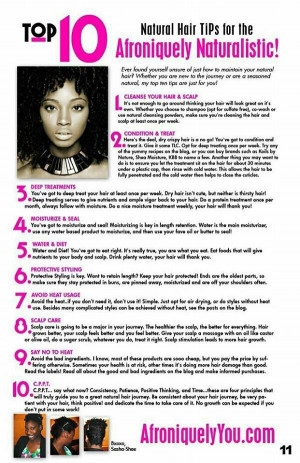 Top 10 Natural Hair Tips